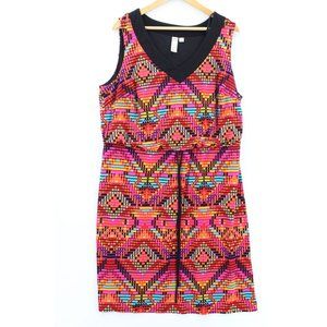 Vintage Emma Michele Dress Womens Plus Multicolor Pullover Retro Sleeveless 2X